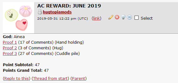 This is an example of how to post AC Rewards